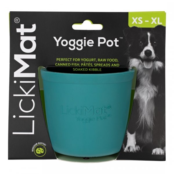 LickiMat® Yoggie Pot - garnuszek do wylizywania, kubek z wypustkami - turkusowy