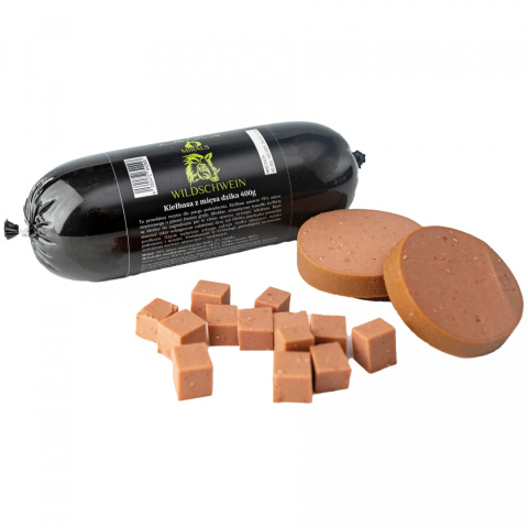MIRALS Wildschwein - kiełbasa treningowa z dzika (400g)