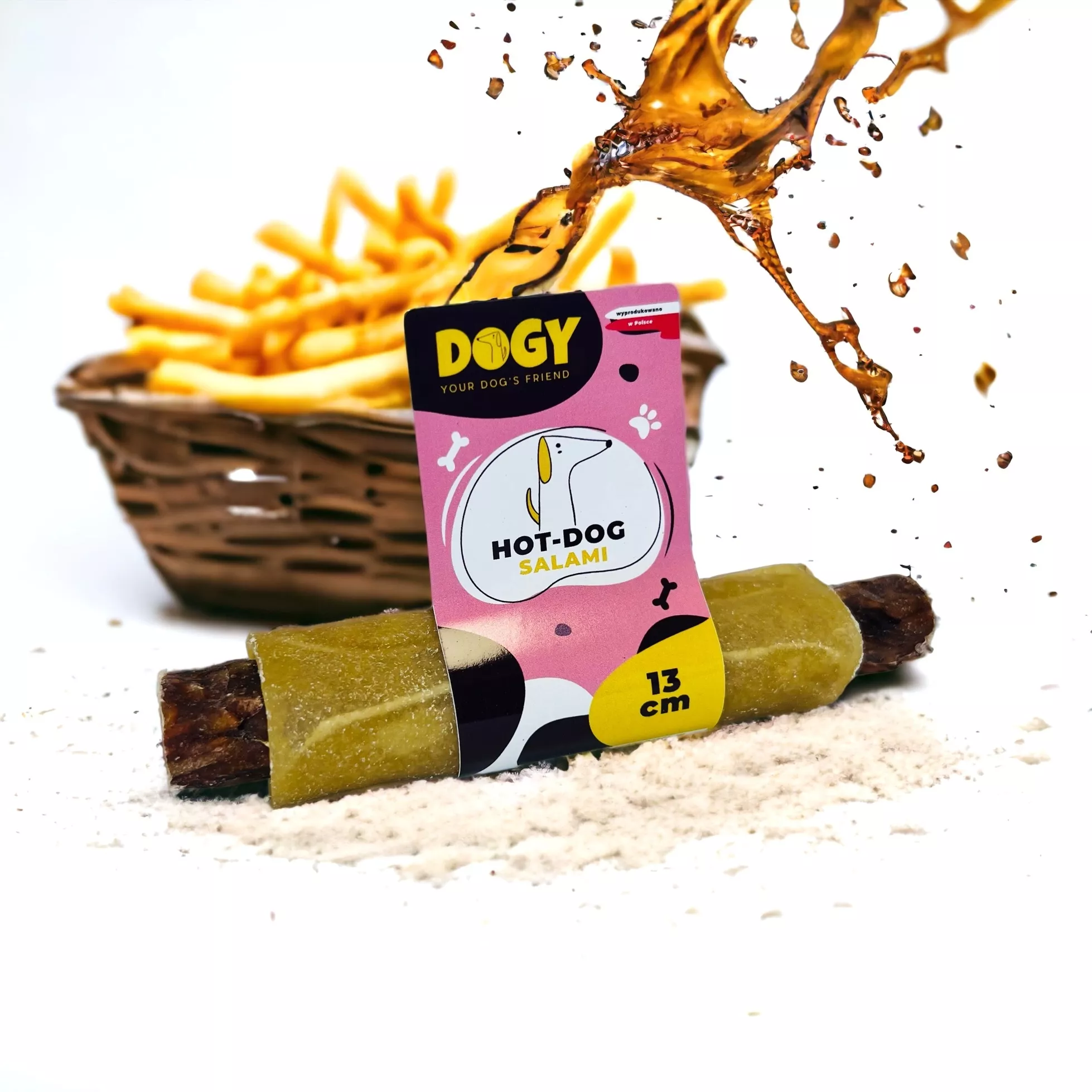 DOGY - Hot-Dog ze żwaczem Salami 13cm