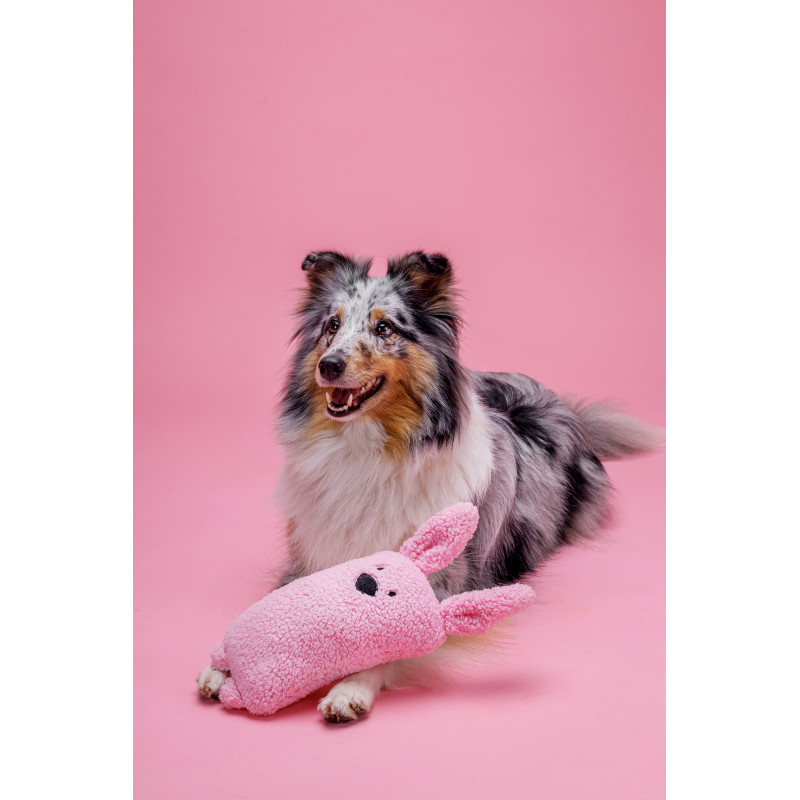 BUBA Królik różowy Eco-line - zabawka dla psa z piszczałką