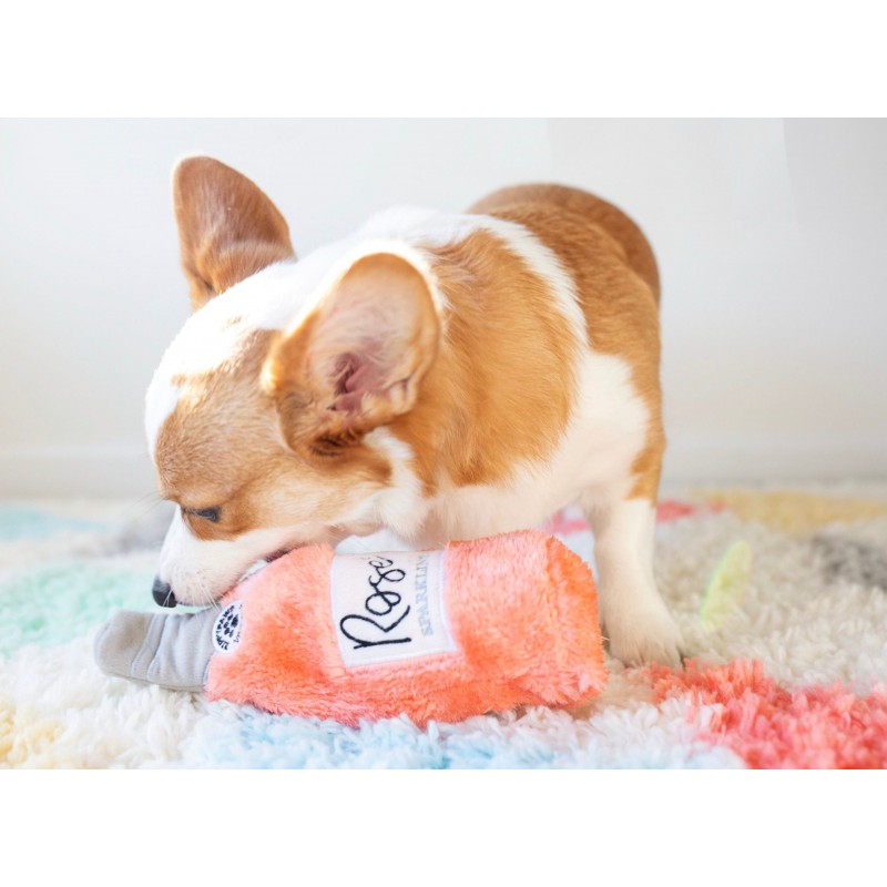 ZippyPaws pluszowa trzaskająca butelka Rose