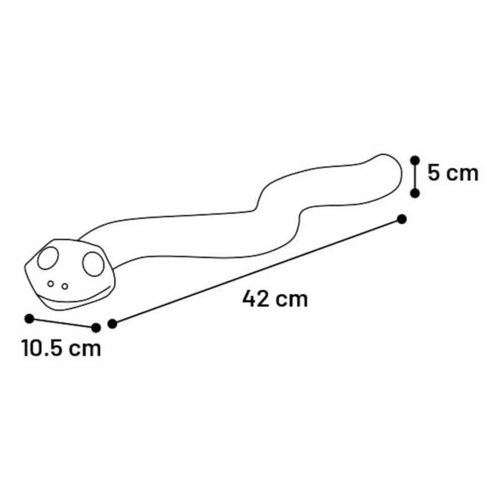 Flamingo Sneaky Snake Dog Toy - gumowy wąż na smakołyki dla psa, z piszczałką - zabawka węchowa 42cm